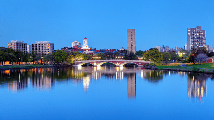 View of Cambridge, Massachusetts skyline