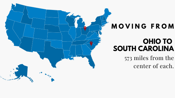 Moving from Ohio to South Carolina