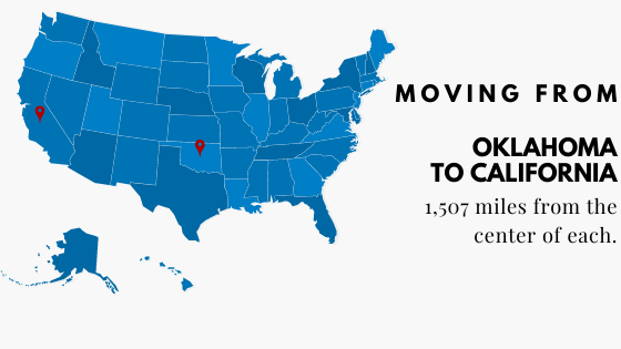 Moving from Oklahoma to California