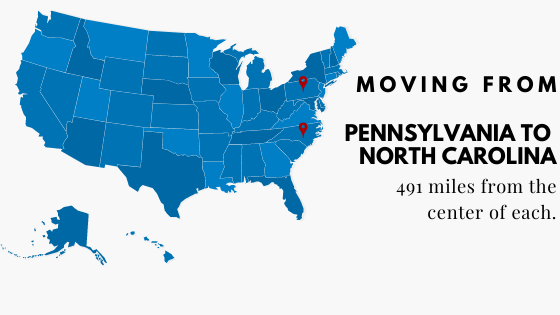 Moving from Pennsylvania to North Carolina